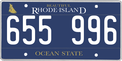 RI license plate 655996