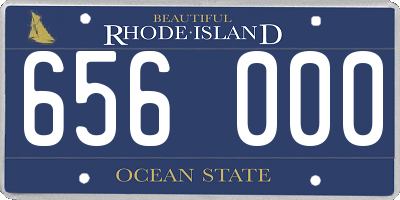 RI license plate 656000