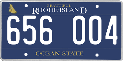 RI license plate 656004