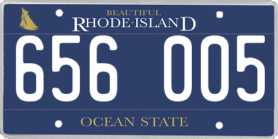 RI license plate 656005