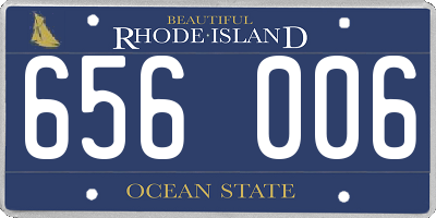RI license plate 656006