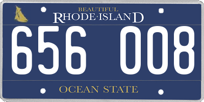 RI license plate 656008