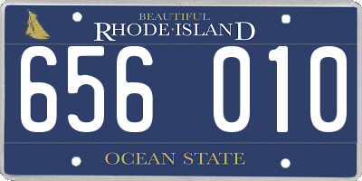 RI license plate 656010