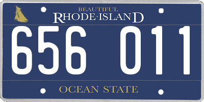 RI license plate 656011