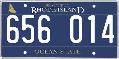 RI license plate 656014