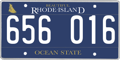 RI license plate 656016