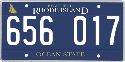 RI license plate 656017