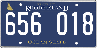 RI license plate 656018