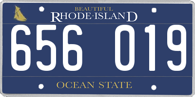 RI license plate 656019