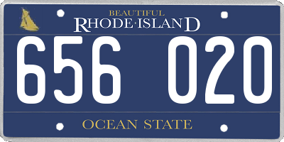 RI license plate 656020