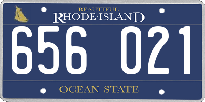 RI license plate 656021