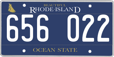 RI license plate 656022