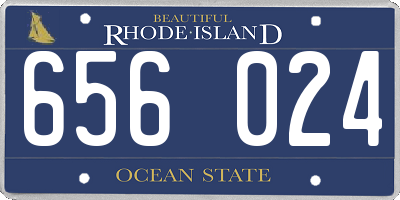 RI license plate 656024