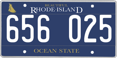 RI license plate 656025