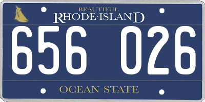 RI license plate 656026