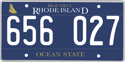 RI license plate 656027