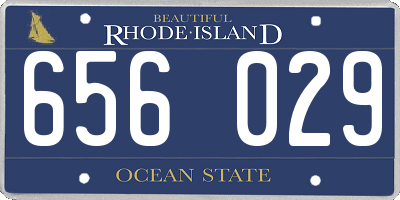 RI license plate 656029