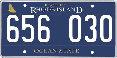 RI license plate 656030