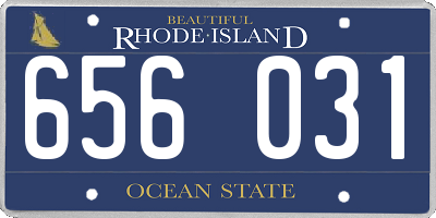 RI license plate 656031