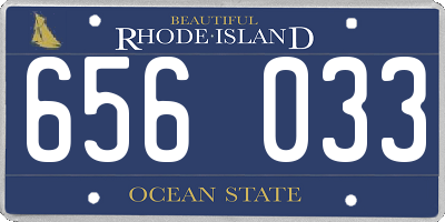 RI license plate 656033