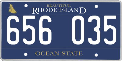 RI license plate 656035