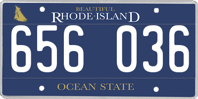 RI license plate 656036
