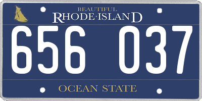 RI license plate 656037