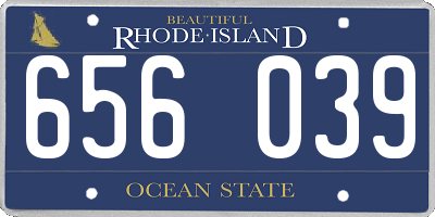 RI license plate 656039