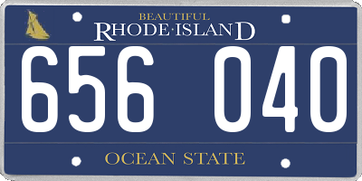RI license plate 656040