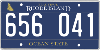 RI license plate 656041