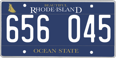RI license plate 656045