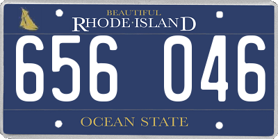 RI license plate 656046