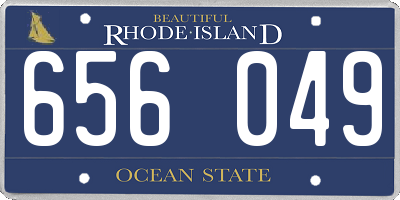 RI license plate 656049