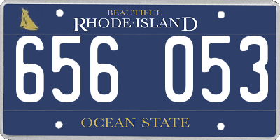 RI license plate 656053