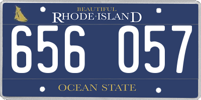 RI license plate 656057