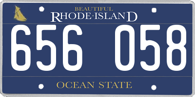RI license plate 656058