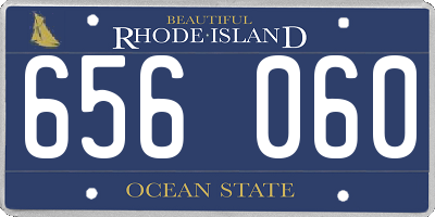 RI license plate 656060