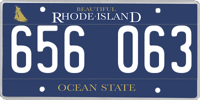 RI license plate 656063