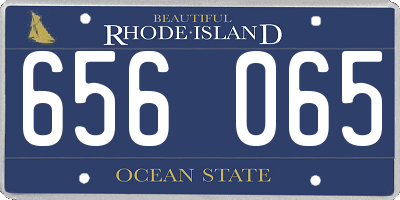 RI license plate 656065