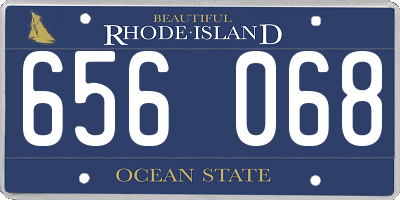 RI license plate 656068