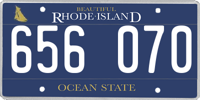 RI license plate 656070