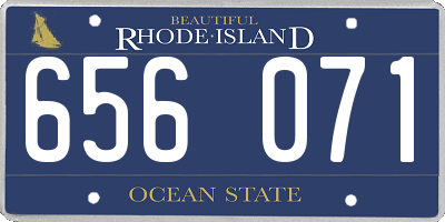 RI license plate 656071
