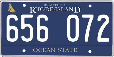 RI license plate 656072