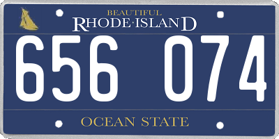RI license plate 656074