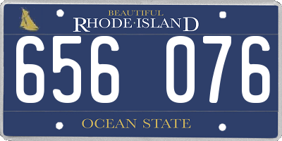 RI license plate 656076