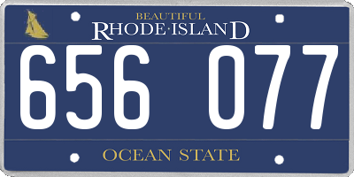 RI license plate 656077
