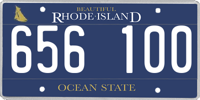 RI license plate 656100