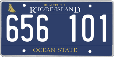 RI license plate 656101