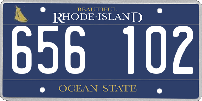 RI license plate 656102
