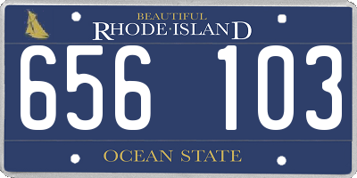 RI license plate 656103